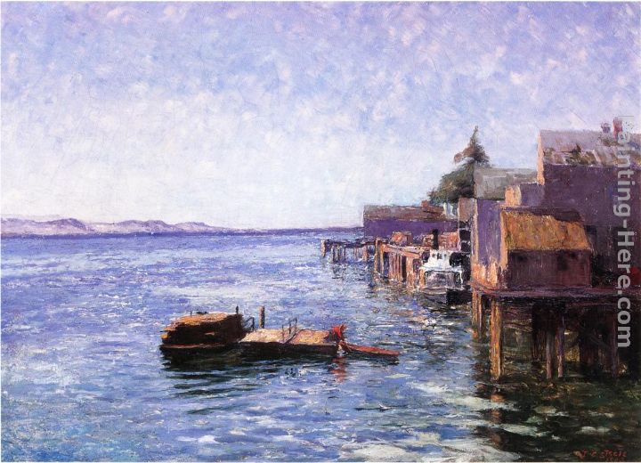 Puget Sound painting - Theodore Clement Steele Puget Sound art painting